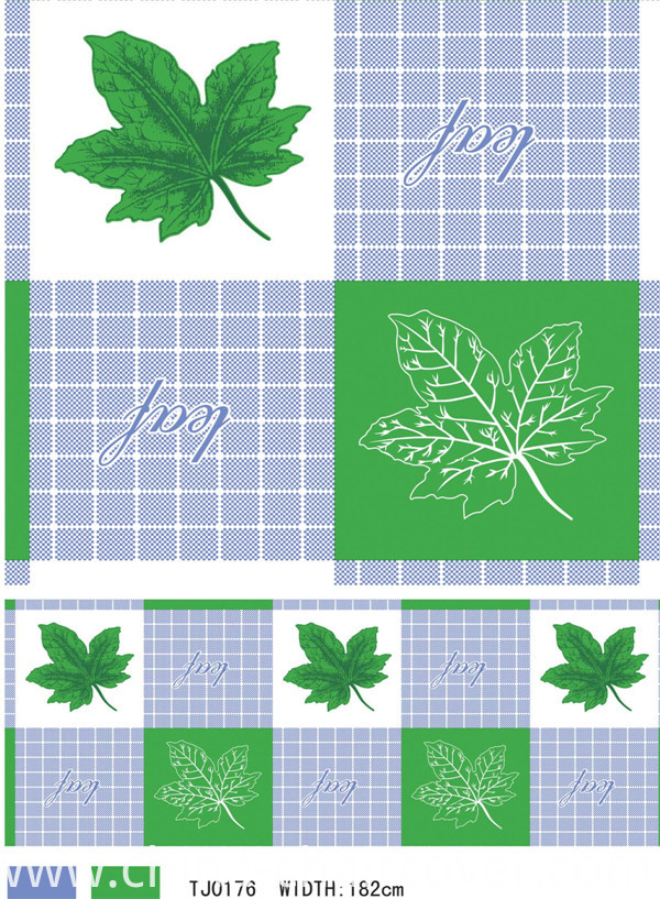 Hot Sale Square Shape PVC Printed Pattern Tablecloth with Backside